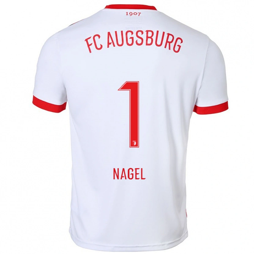 Danxen Femme Maillot Timo Nagel #1 Blanc Rouge Tenues Domicile 2025/26 T-Shirt