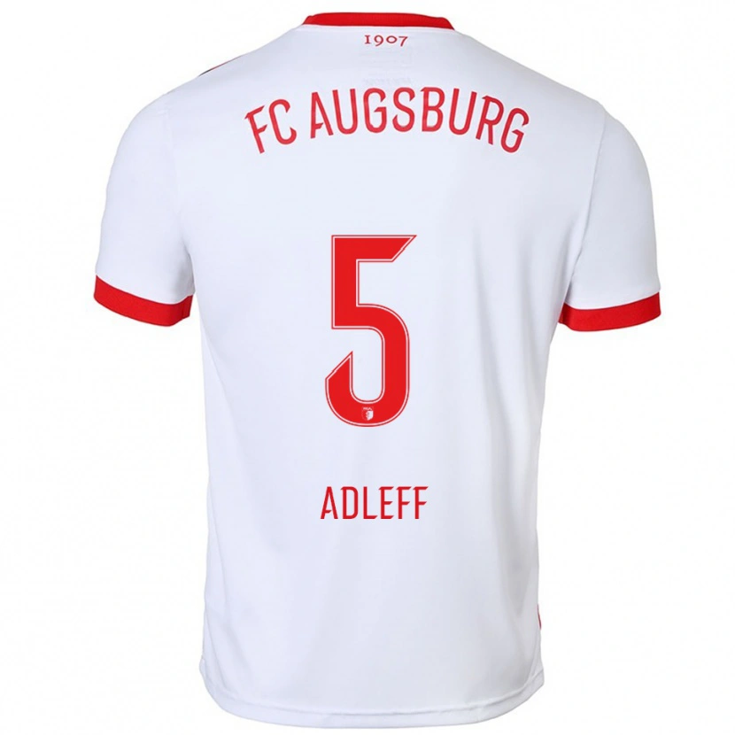Danxen Femme Maillot Milo Adleff #5 Blanc Rouge Tenues Domicile 2025/26 T-Shirt