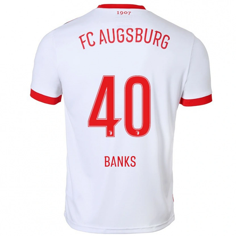 Danxen Femme Maillot Noahkai Banks #40 Blanc Rouge Tenues Domicile 2025/26 T-Shirt