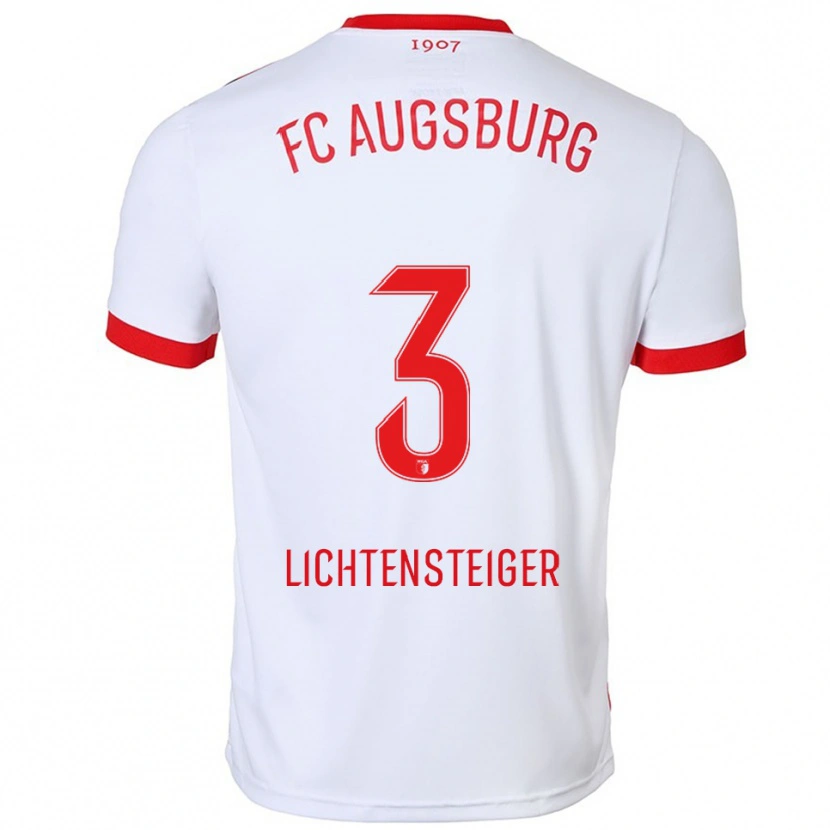 Danxen Femme Maillot David Lichtensteiger #3 Blanc Rouge Tenues Domicile 2025/26 T-Shirt