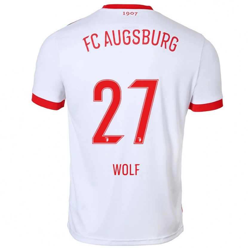 Danxen Femme Maillot Marius Wolf #27 Blanc Rouge Tenues Domicile 2025/26 T-Shirt