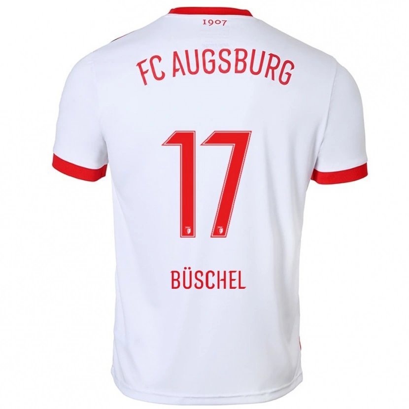 Danxen Femme Maillot Alisa Büschel #17 Blanc Rouge Tenues Domicile 2025/26 T-Shirt