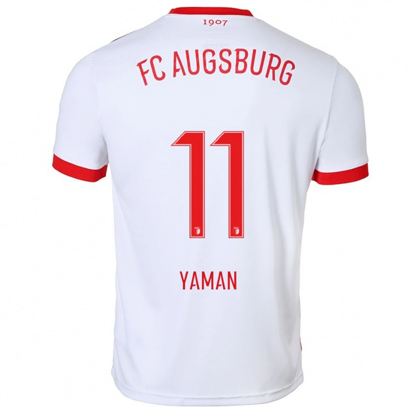 Danxen Femme Maillot Kerim Yaman #11 Blanc Rouge Tenues Domicile 2025/26 T-Shirt