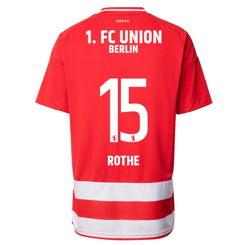 Danxen Femme Maillot Tom Rothe #15 Rouge Blanc Tenues Domicile 2025/26 T-Shirt