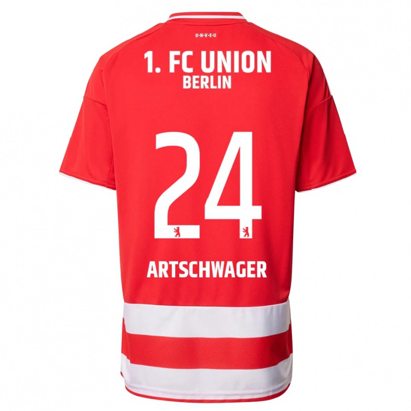 Danxen Femme Maillot Finn Artschwager #24 Rouge Blanc Tenues Domicile 2025/26 T-Shirt