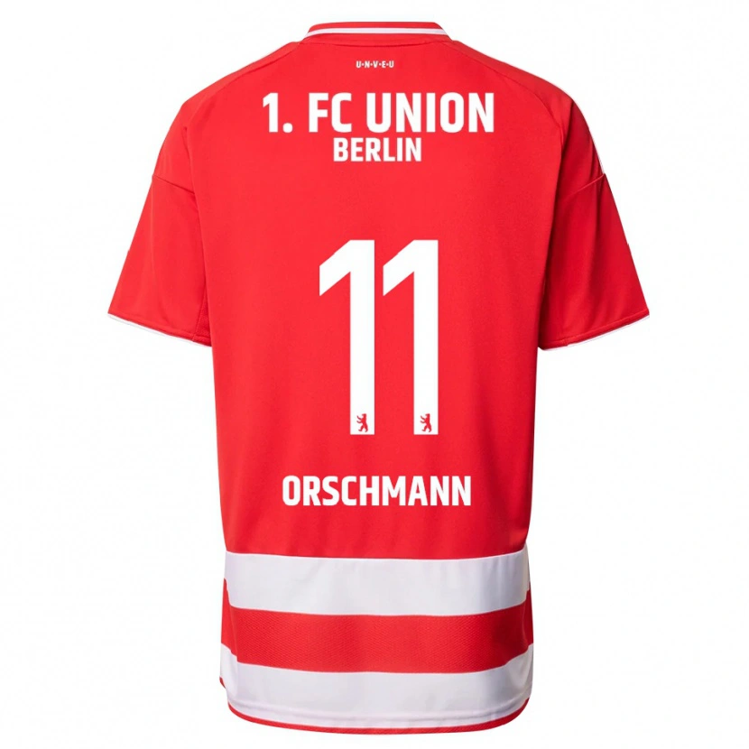 Danxen Femme Maillot Dina Orschmann #11 Rouge Blanc Tenues Domicile 2025/26 T-Shirt
