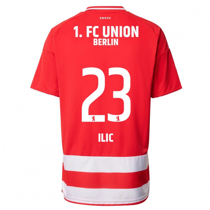 Danxen Femme Maillot Andrej Ilic #23 Rouge Blanc Tenues Domicile 2025/26 T-Shirt