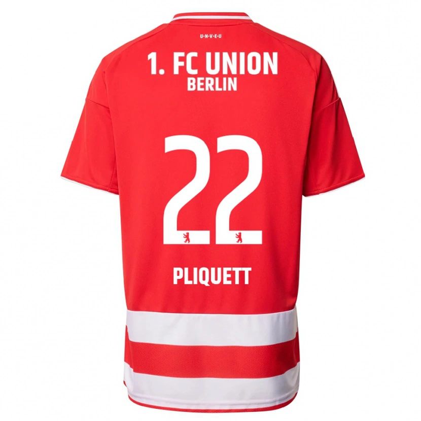 Danxen Femme Maillot Bruno Pliquett #22 Rouge Blanc Tenues Domicile 2025/26 T-Shirt