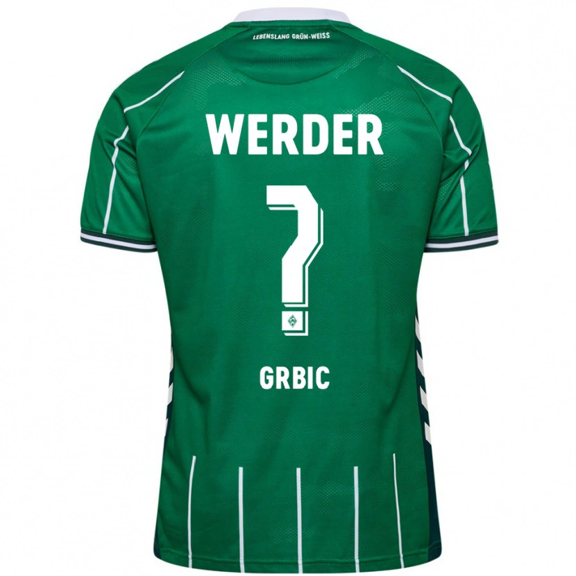 Danxen Femme Maillot Nikola Grbic #0 Vert Blanc Tenues Domicile 2025/26 T-Shirt