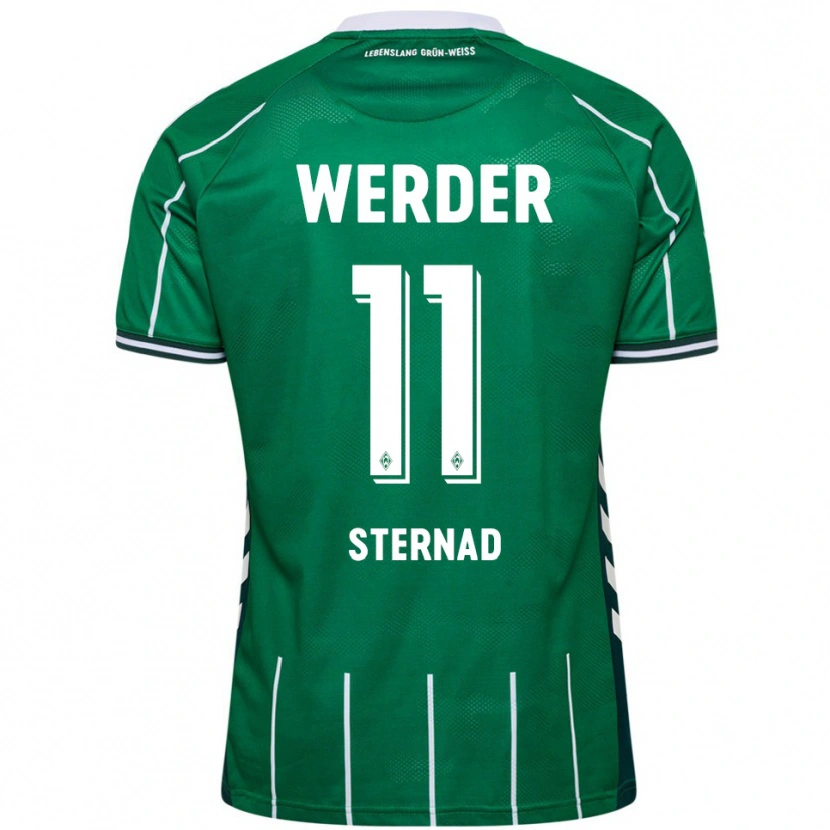 Danxen Femme Maillot Maja Sternad #11 Vert Blanc Tenues Domicile 2025/26 T-Shirt