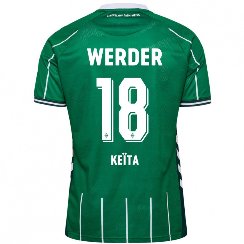 Danxen Femme Maillot Naby Keïta #18 Vert Blanc Tenues Domicile 2025/26 T-Shirt