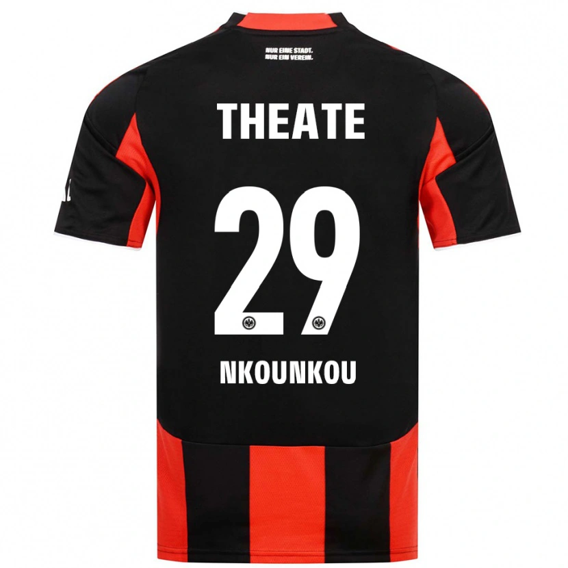 Danxen Femme Maillot Niels Nkounkou #29 Noir Rouge Tenues Domicile 2025/26 T-Shirt