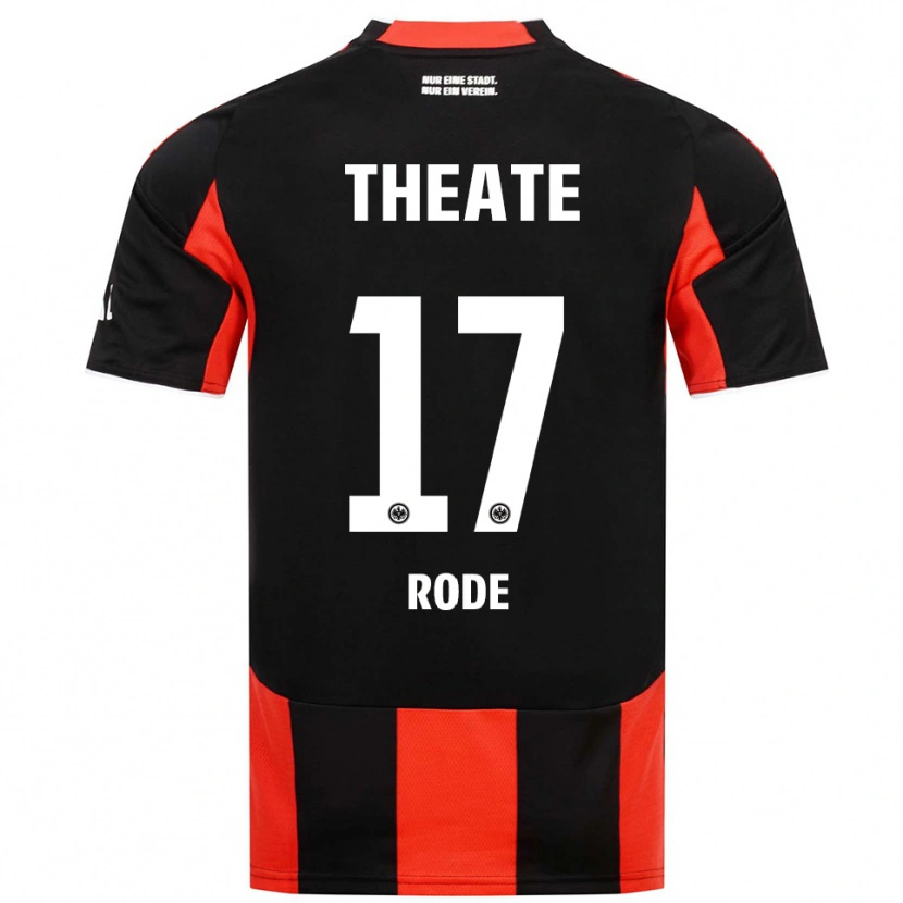 Danxen Femme Maillot Sebastian Rode #17 Noir Rouge Tenues Domicile 2025/26 T-Shirt