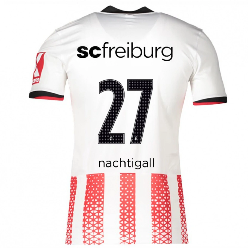 Danxen Femme Maillot Sophie Nachtigall #27 Blanc Rouge Tenues Domicile 2025/26 T-Shirt