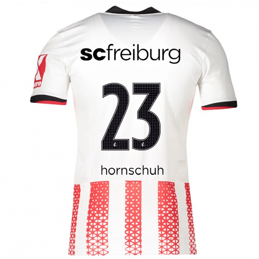 Danxen Femme Maillot Marc Hornschuh #23 Blanc Rouge Tenues Domicile 2025/26 T-Shirt
