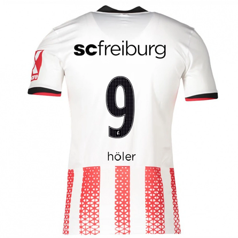 Danxen Femme Maillot Lucas Höler #9 Blanc Rouge Tenues Domicile 2025/26 T-Shirt