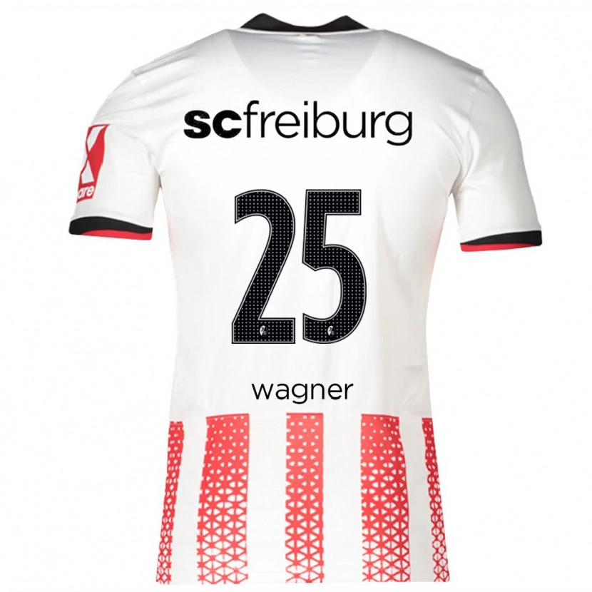 Danxen Femme Maillot Noah Wagner #25 Blanc Rouge Tenues Domicile 2025/26 T-Shirt