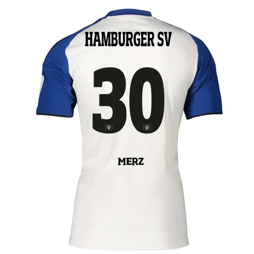 Danxen Femme Maillot Selma Merz #30 Blanc Bleu Tenues Domicile 2025/26 T-Shirt