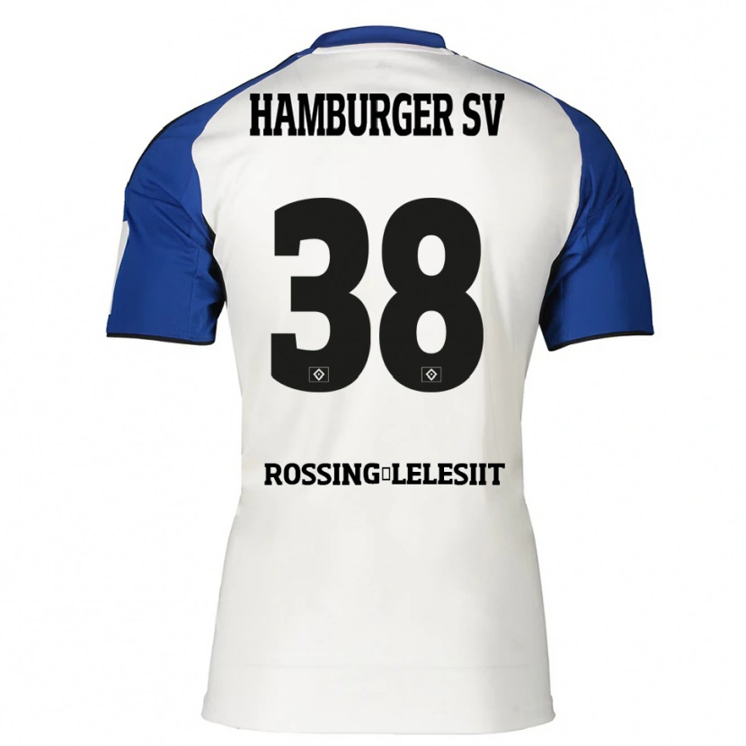 Danxen Femme Maillot Alexander Røssing-Lelesiit #38 Blanc Bleu Tenues Domicile 2025/26 T-Shirt