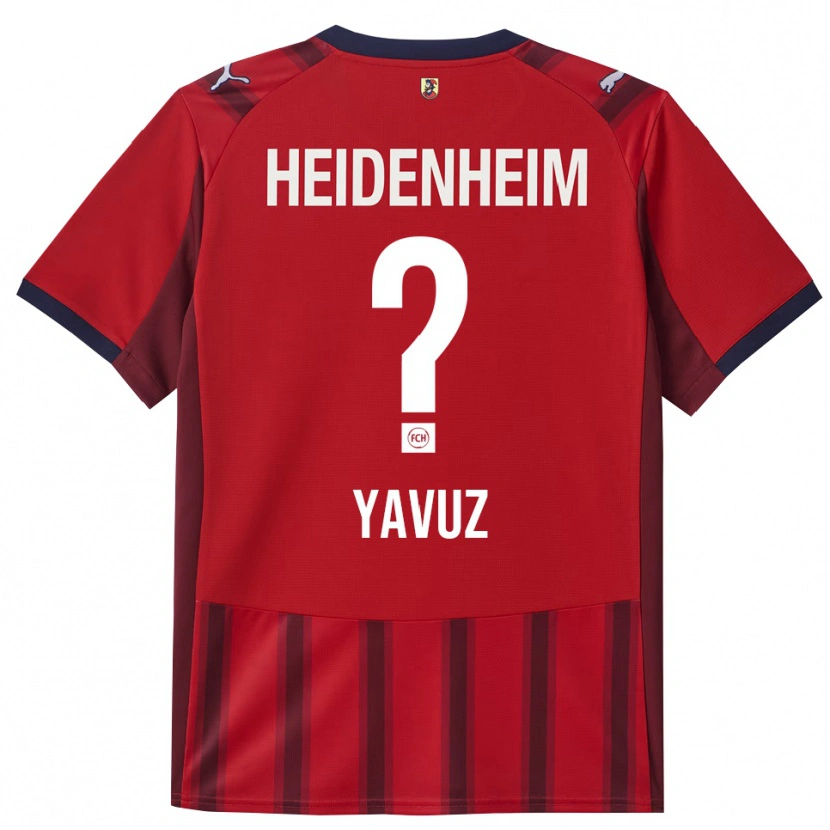 Danxen Femme Maillot Abdullah Yavuz #0 Rouge Marine Tenues Domicile 2025/26 T-Shirt