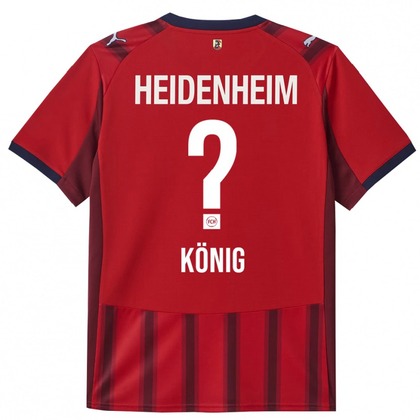 Danxen Femme Maillot Tom König #0 Rouge Marine Tenues Domicile 2025/26 T-Shirt