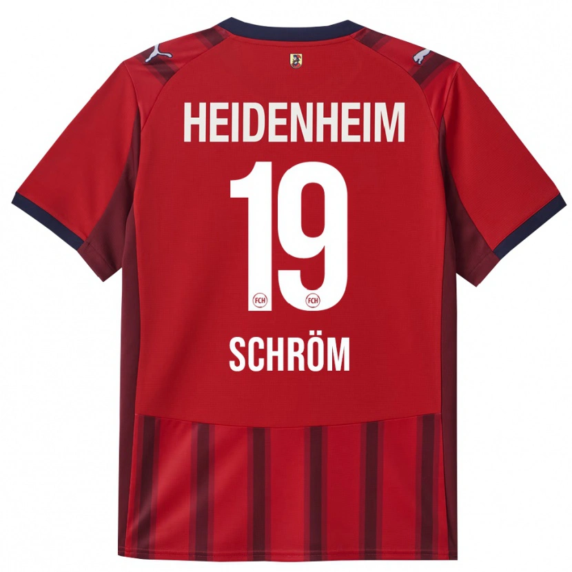 Danxen Femme Maillot Aline Schröm #19 Rouge Marine Tenues Domicile 2025/26 T-Shirt
