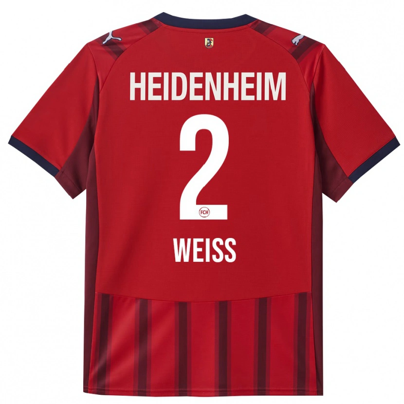 Danxen Femme Maillot Philipp Weiß #2 Rouge Marine Tenues Domicile 2025/26 T-Shirt