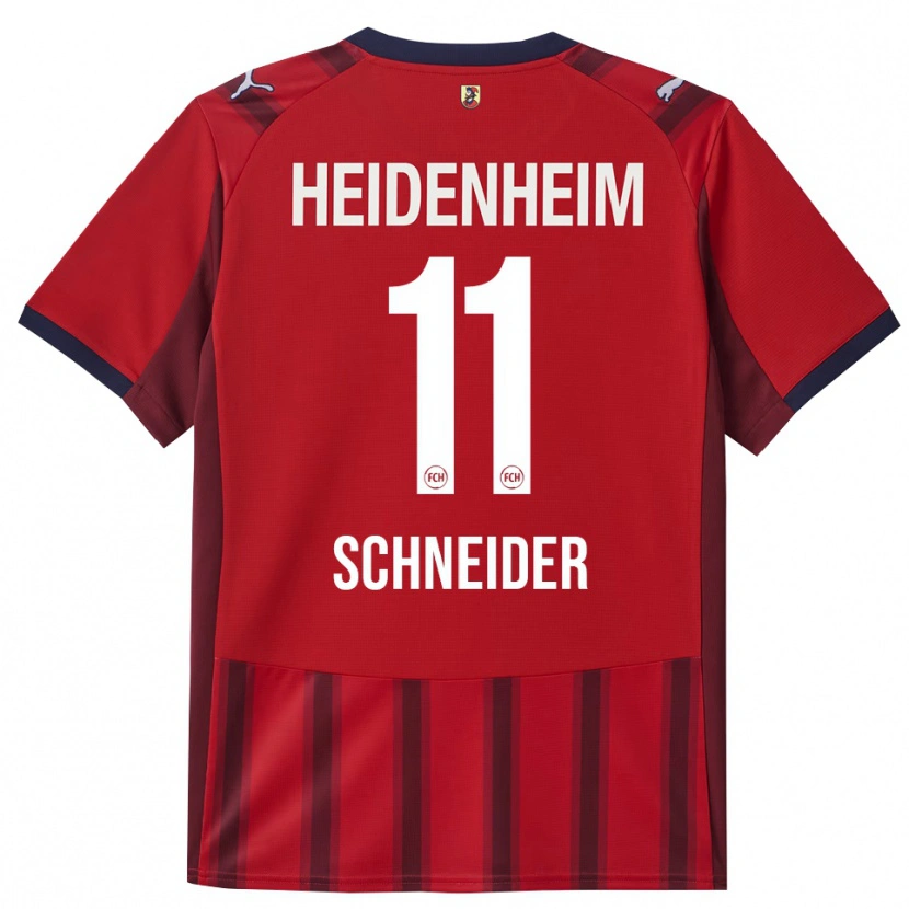 Danxen Femme Maillot Noah Schneider #11 Rouge Marine Tenues Domicile 2025/26 T-Shirt