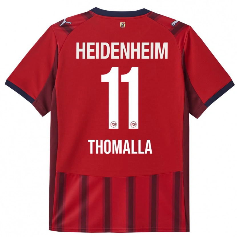 Danxen Femme Maillot Denis Thomalla #11 Rouge Marine Tenues Domicile 2025/26 T-Shirt