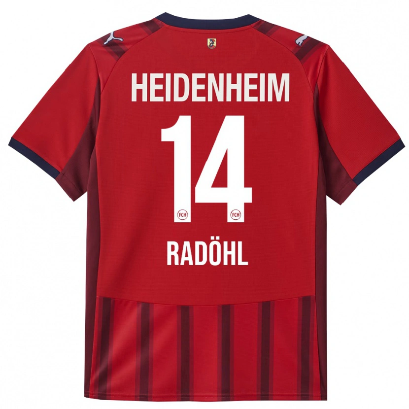 Danxen Femme Maillot Tim Radöhl #14 Rouge Marine Tenues Domicile 2025/26 T-Shirt