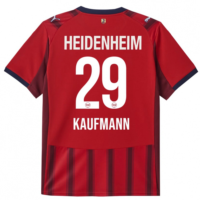 Danxen Femme Maillot Mikkel Kaufmann #29 Rouge Marine Tenues Domicile 2025/26 T-Shirt
