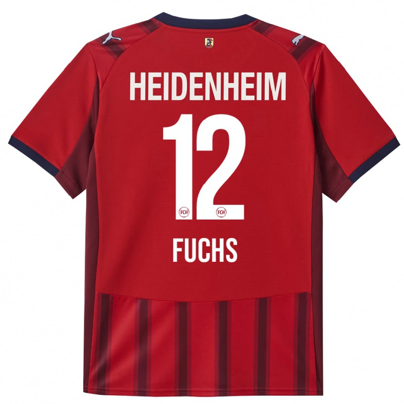 Danxen Femme Maillot Celine Fuchs #12 Rouge Marine Tenues Domicile 2025/26 T-Shirt