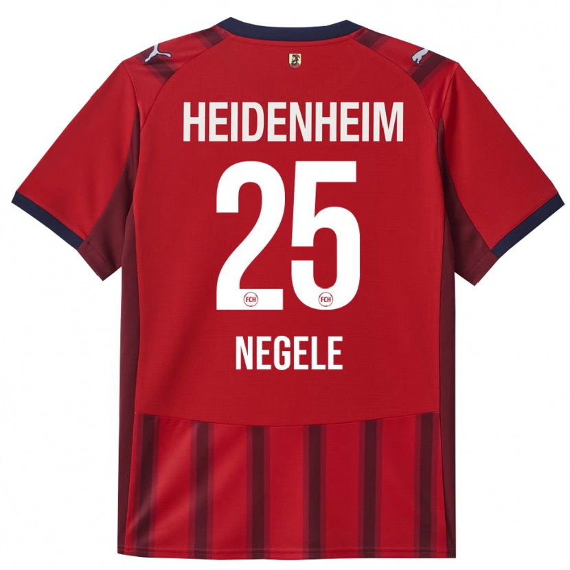 Danxen Femme Maillot Christopher Negele #25 Rouge Marine Tenues Domicile 2025/26 T-Shirt
