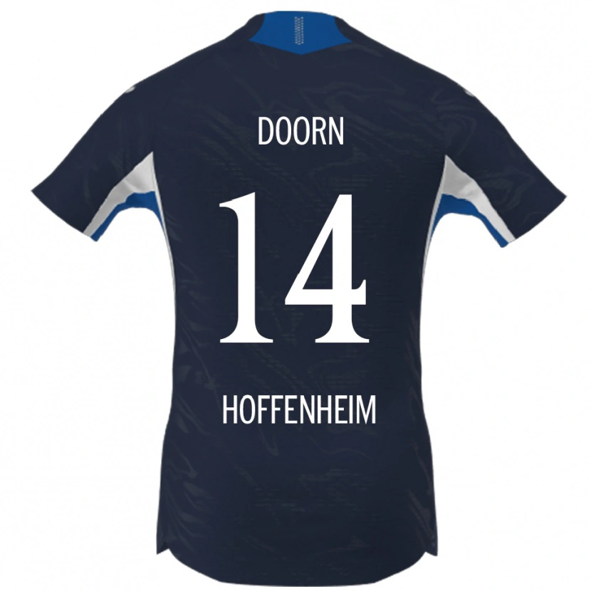 Danxen Femme Maillot Lisa Doorn #14 Marine Blanc Tenues Domicile 2025/26 T-Shirt