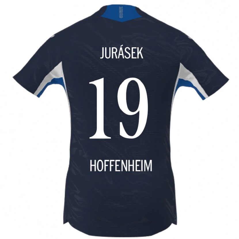 Danxen Femme Maillot David Jurásek #19 Marine Blanc Tenues Domicile 2025/26 T-Shirt