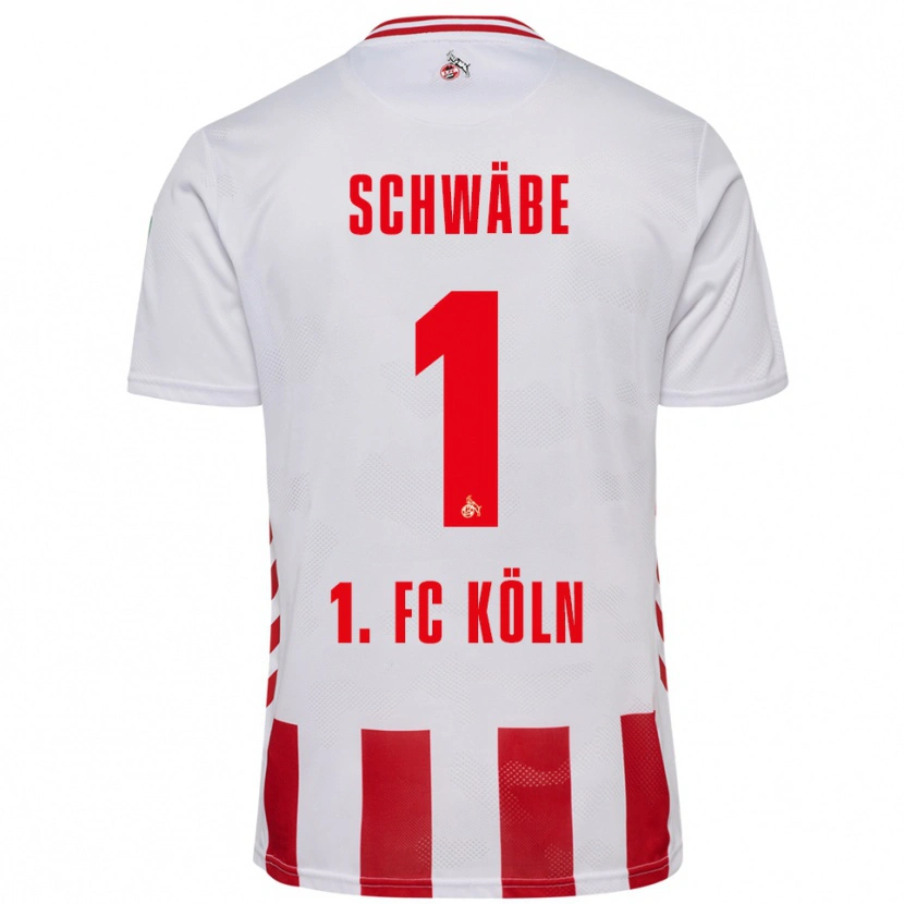 Danxen Femme Maillot Marvin Schwäbe #1 Blanc Rouge Tenues Domicile 2025/26 T-Shirt