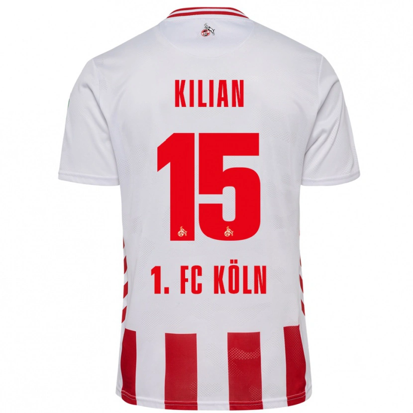 Danxen Femme Maillot Luca Kilian #15 Blanc Rouge Tenues Domicile 2025/26 T-Shirt