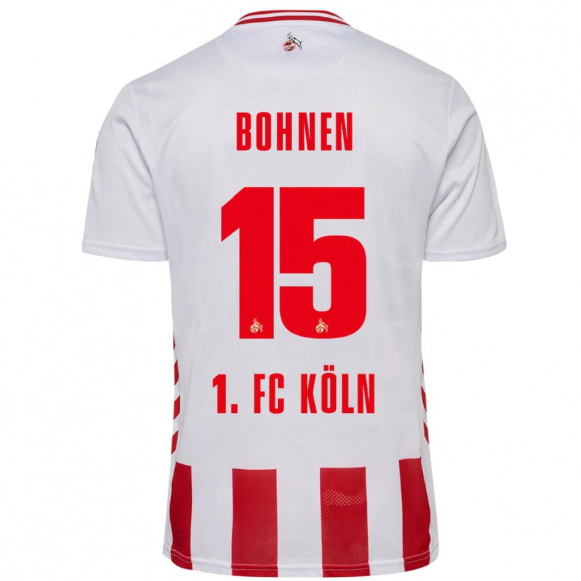 Danxen Femme Maillot Amelie Bohnen #15 Blanc Rouge Tenues Domicile 2025/26 T-Shirt
