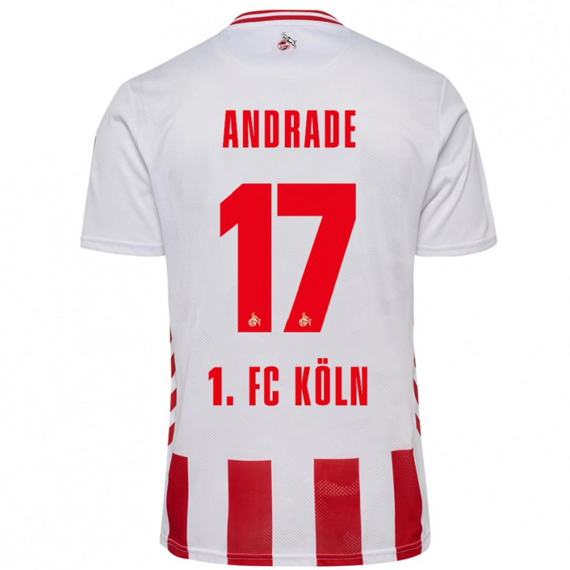Danxen Femme Maillot Lydia Andrade #17 Blanc Rouge Tenues Domicile 2025/26 T-Shirt
