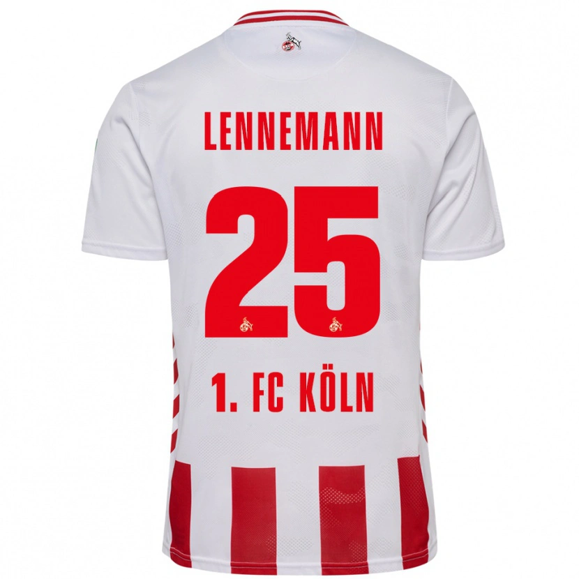 Danxen Femme Maillot Bernie Lennemann #25 Blanc Rouge Tenues Domicile 2025/26 T-Shirt