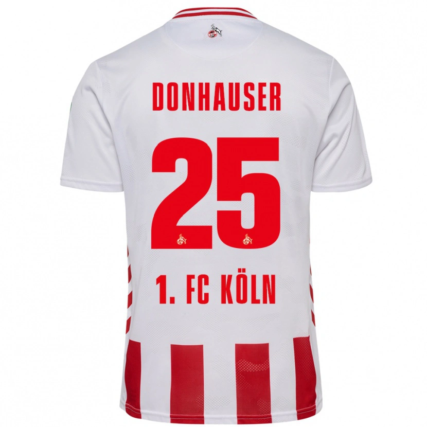 Danxen Femme Maillot Laura Donhauser #25 Blanc Rouge Tenues Domicile 2025/26 T-Shirt