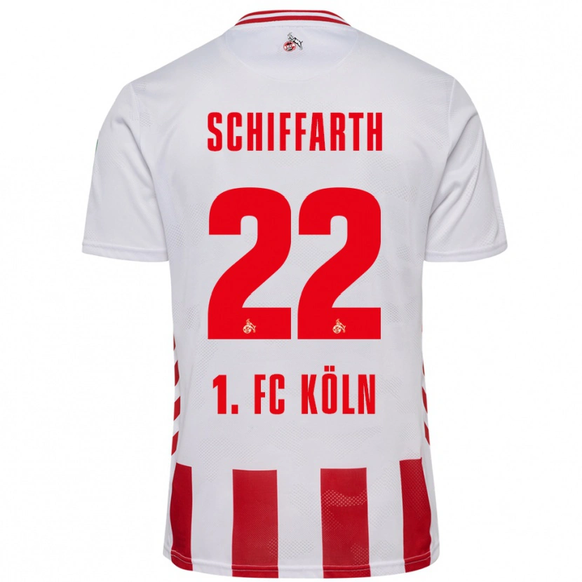 Danxen Femme Maillot Julia Schiffarth #22 Blanc Rouge Tenues Domicile 2025/26 T-Shirt