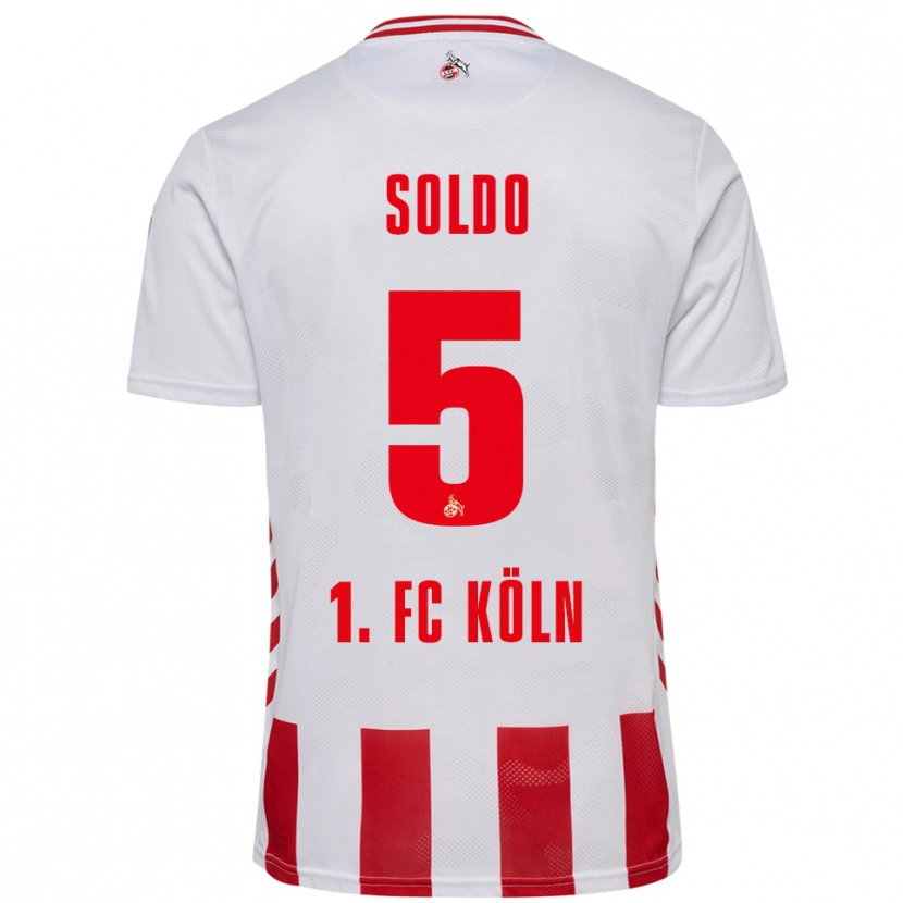 Danxen Femme Maillot Nikola Soldo #5 Blanc Rouge Tenues Domicile 2025/26 T-Shirt