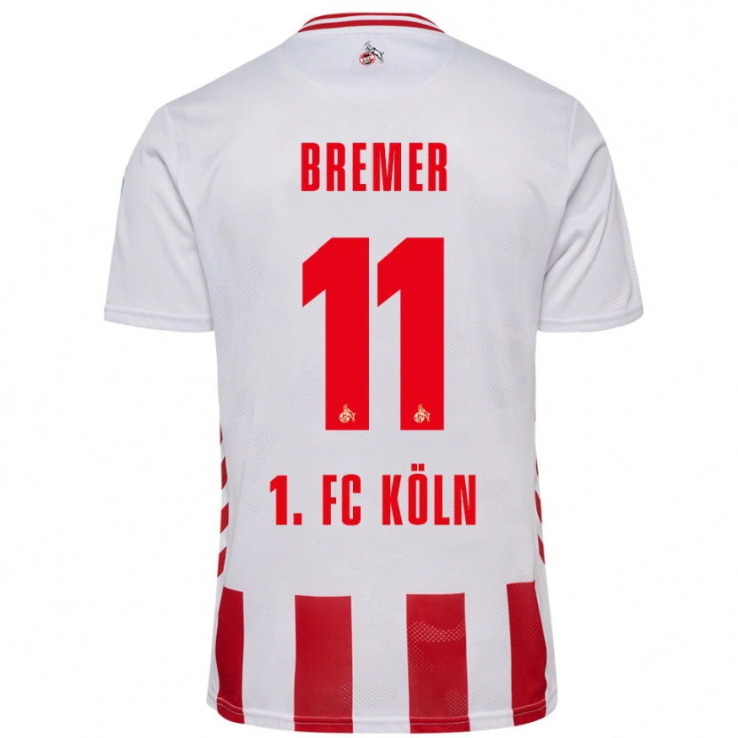 Danxen Femme Maillot Pauline Bremer #11 Blanc Rouge Tenues Domicile 2025/26 T-Shirt
