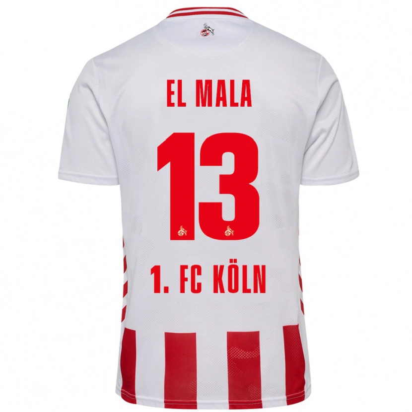 Danxen Femme Maillot Said El Mala #13 Blanc Rouge Tenues Domicile 2025/26 T-Shirt