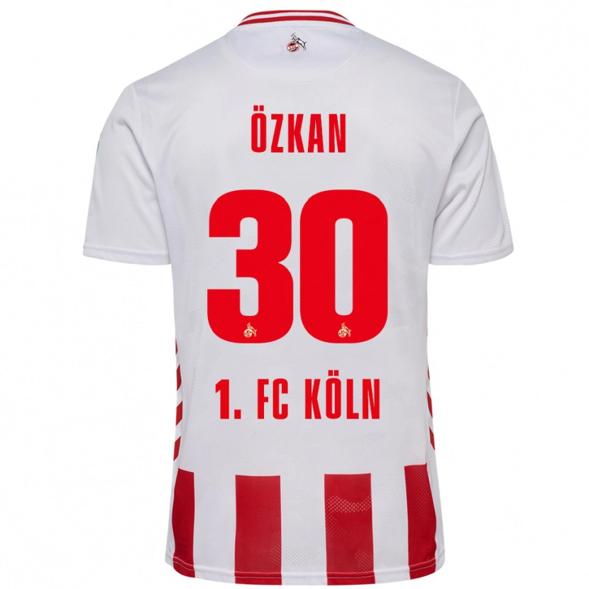 Danxen Femme Maillot Mikail Özkan #30 Blanc Rouge Tenues Domicile 2025/26 T-Shirt