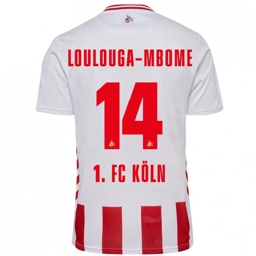 Danxen Femme Maillot Pascal Loulouga-Mbome #14 Blanc Rouge Tenues Domicile 2025/26 T-Shirt