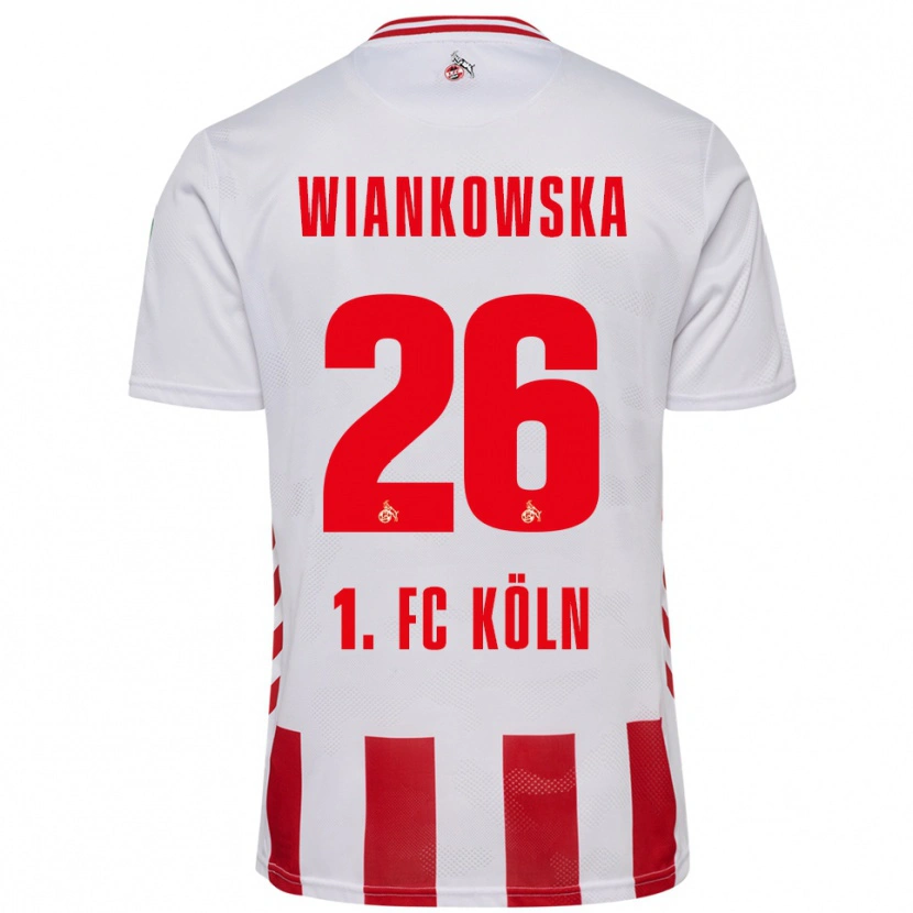 Danxen Femme Maillot Martyna Wiankow­ska #26 Blanc Rouge Tenues Domicile 2025/26 T-Shirt