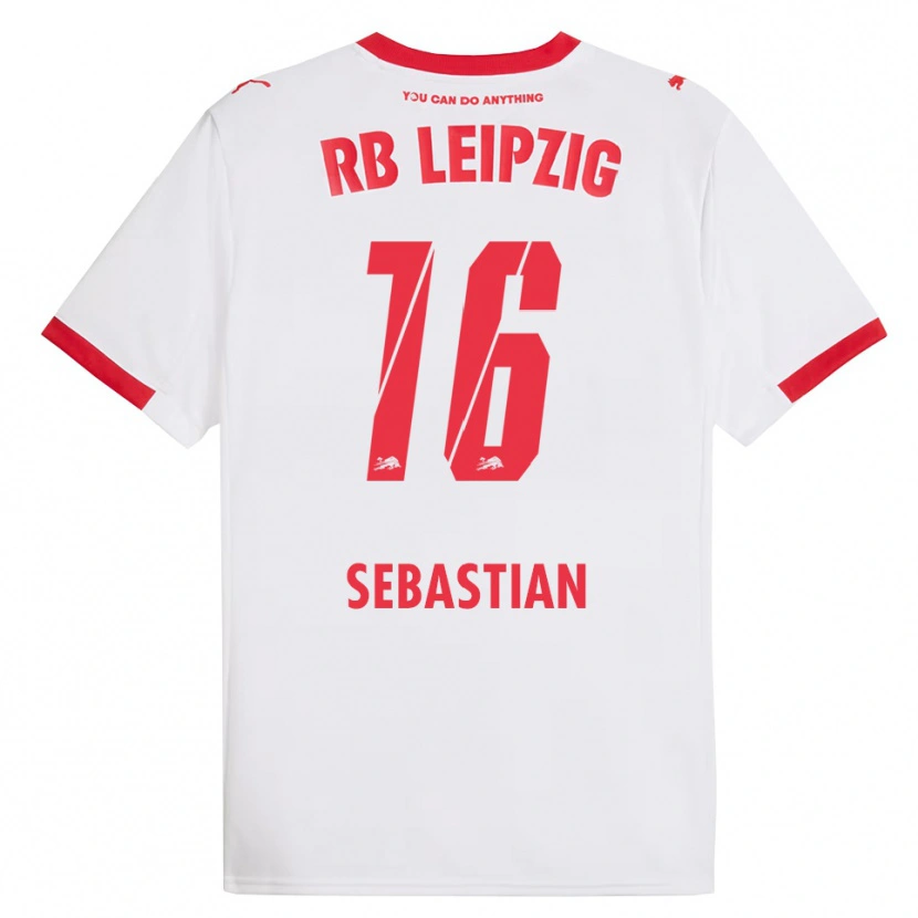 Danxen Femme Maillot Jordy Sebastian #16 Blanc Rouge Tenues Domicile 2025/26 T-Shirt