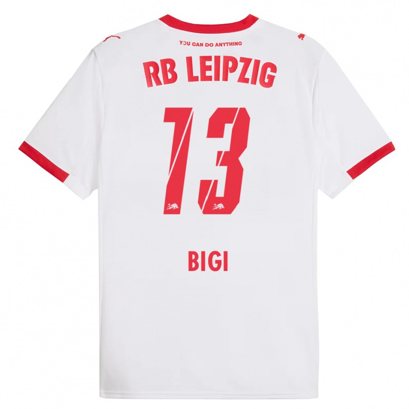 Danxen Femme Maillot Samim Bigi #13 Blanc Rouge Tenues Domicile 2025/26 T-Shirt